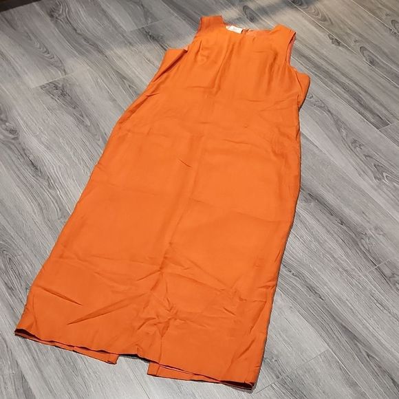 Adrianna Papell Dresses & Skirts - NWOT Adrianna Papell Silk&Linen Orange Maxi Dress